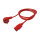 ROLINE Netzkabel, gerade IEC-Buchse, rot, 1,8 m