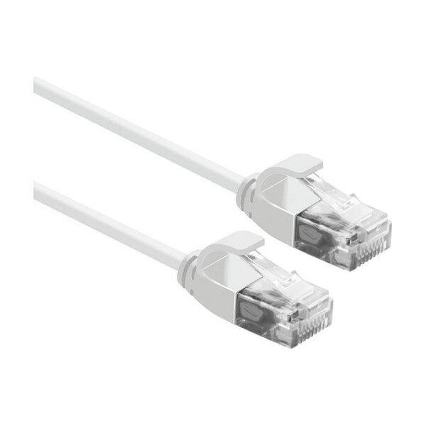 ROLINE UTP DataCenter Patchkabel Cat.6A (Class EA), LSOH, slim, wei, 0,15 m