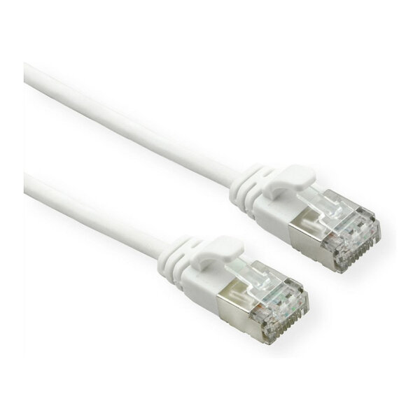 ROLINE U/FTP DataCenter Patchkabel Cat.6A (Class EA), LSOH, slim, wei, 0,15 m