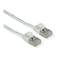 ROLINE U/FTP DataCenter Patchkabel Cat.6A (Class EA), LSOH, slim, wei, 0,3 m