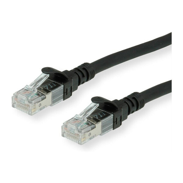 ROLINE Patchkabel Cat.6A S/FTP (PiMF), Component Level, LSOH, schwarz, 15 m