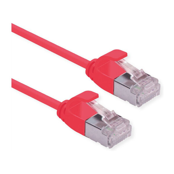 ROLINE U/FTP DataCenter Patchkabel Cat.6A (Class EA), LSOH, slim, rot, 0,5 m