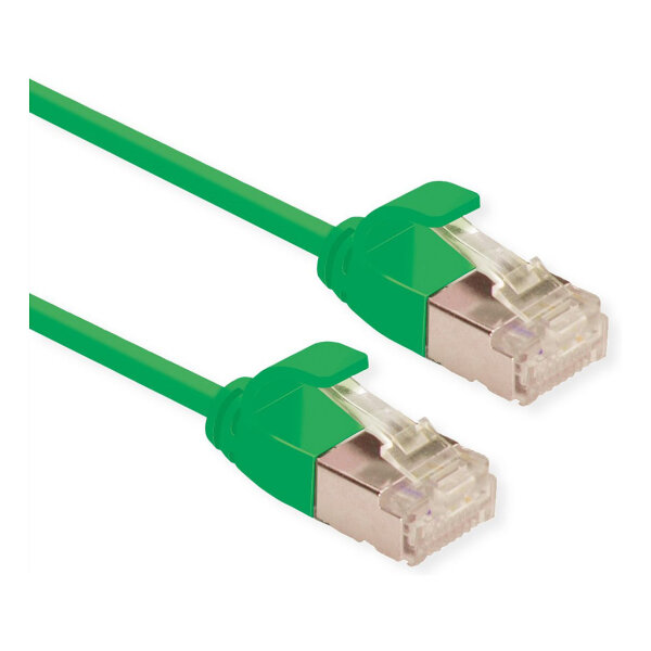 ROLINE U/FTP DataCenter Patchkabel Cat.6A (Class EA), LSOH, slim, grn, 0,5 m