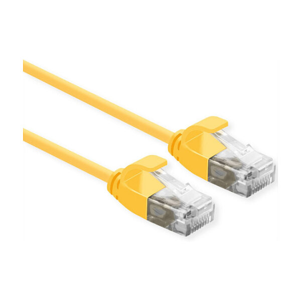 ROLINE UTP DataCenter Patchkabel Cat.6A (Class EA), LSOH, slim, gelb, 0,5 m