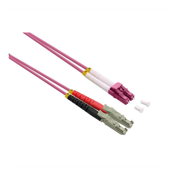 ROLINE LWL-Kabel duplex 50/125m OM4, LSH/LC, LSOH, violett, 3 m