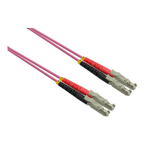 ROLINE LWL-Kabel duplex 50/125m OM4, LSH/LSH, LSOH, violett, 0,5 m