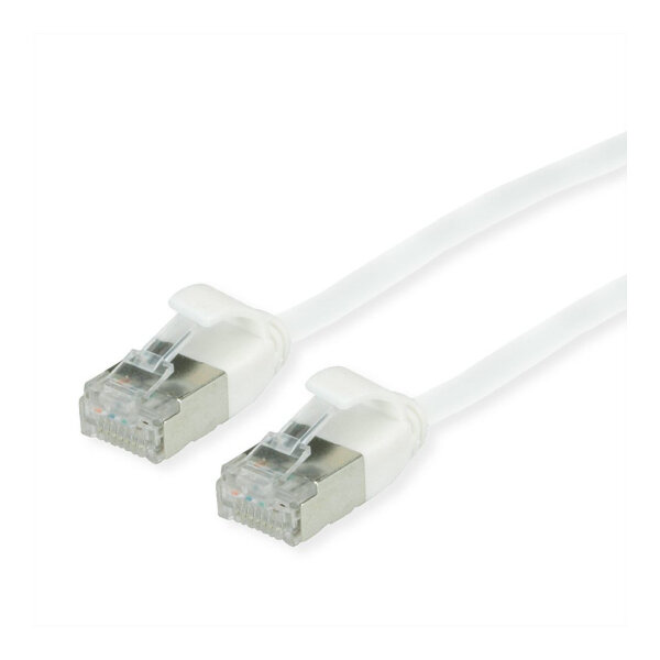 ROLINE GREEN U/FTP Patchkabel Cat.6A (Class EA), LSOH, slim, wei, 3 m