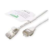 ROLINE GREEN U/FTP Patchkabel Cat.6A (Class EA), LSOH, slim, wei, 3 m