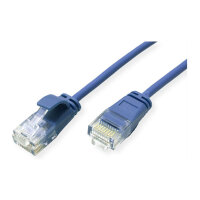 ROLINE GREEN UTP Patchkabel Cat.6A (Class EA), LSOH, slim, blau, 1,5 m