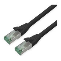 ROLINE RM Patchkabel Cat.6A S/FTP (PiMF), schwarz, 1 m