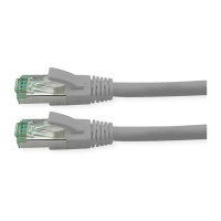 ROLINE RM Patchkabel Cat.6A S/FTP (PiMF), grau, 0,3 m