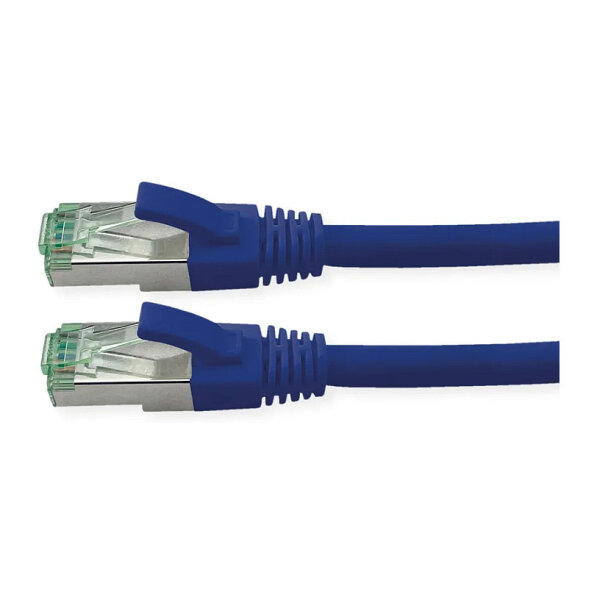 ROLINE RM Patchkabel Cat.6A S/FTP (PiMF), blau, 0,3 m