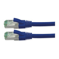 ROLINE RM Patchkabel Cat.6A S/FTP (PiMF), blau, 0,3 m