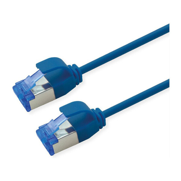 ROLINE Patchkabel Cat.6A (Class EA) S/FTP (PiMF), LSOH, PoE, blau, 1 m