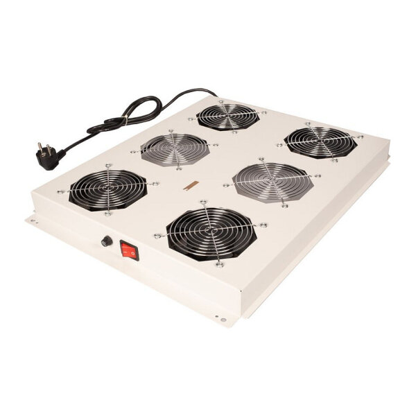 ROLINE 19-Zoll Dachlftereinheit 4 Lfter, ON/OFF fr Serverschrank der PRO Serie, grau