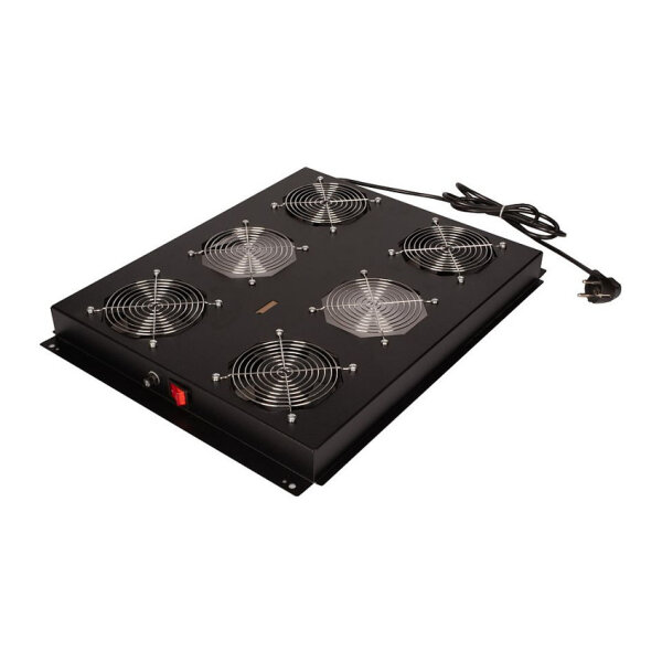 ROLINE 19-Zoll Dachlftereinheit 4 Lfter, ON/OFF fr Serverschrank der PRO Serie, schwarz