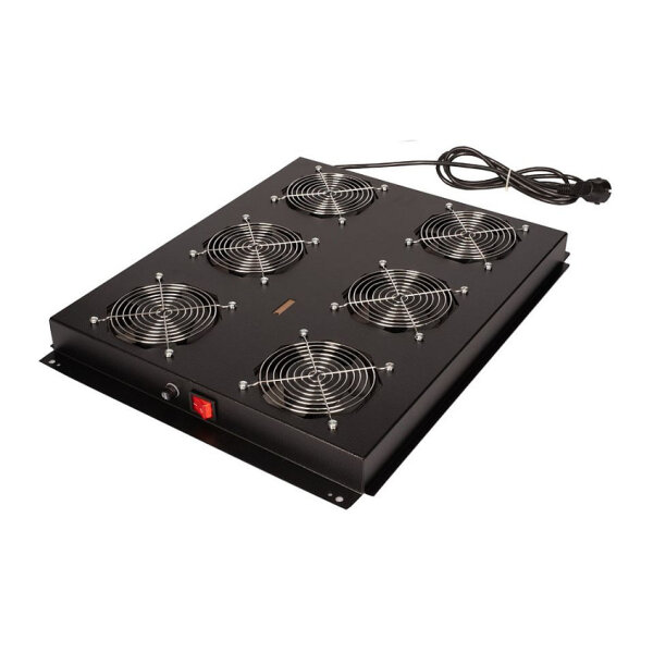 ROLINE 19-Zoll Dachlftereinheit 6 Lfter, ON/OFF fr Serverschrank der PRO Serie schwarz