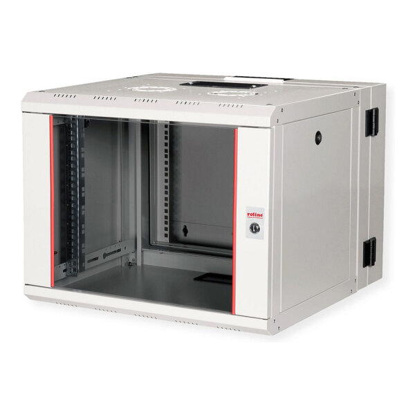 ROLINE 19-Zoll Wandgehuse Pro 7 HE, 600x600 BxT zweiteilig schwenkbar grau