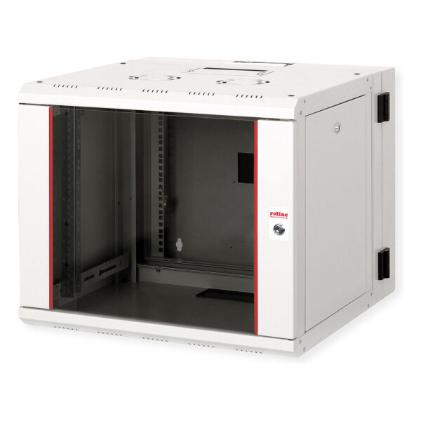 ROLINE 19-Zoll Wandgehuse Pro 9 HE, 600x600 BxT zweiteilig schwenkbar grau