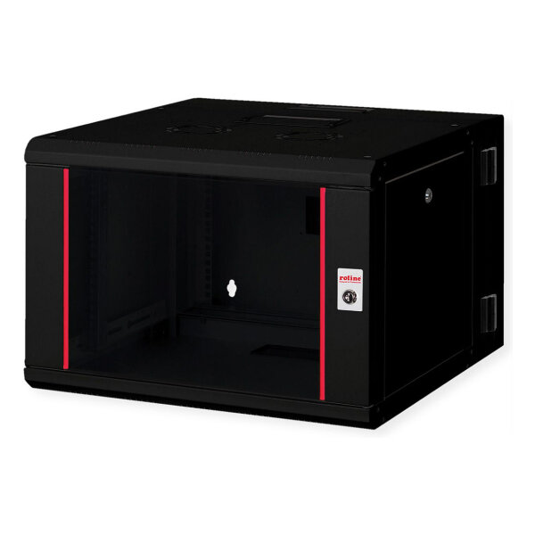 ROLINE 19-Zoll Wandgehuse Pro 7 HE, 600x600 BxT zweiteilig schwenkbar schwarz