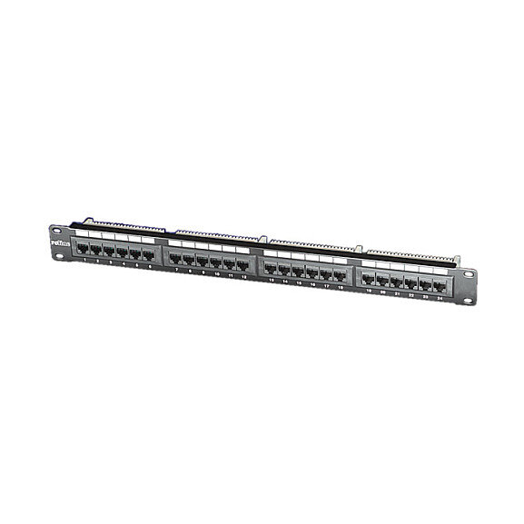 ROLINE Kat.5e Class D 48,26cm 19Zoll-Patchpanel 24 Ports UTP schwarz
