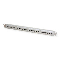 ROLINE Kat.5e Class D 48,26cm 19Zoll-Patchpanel 24 Ports UTP grau