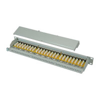 ROLINE Kat.6 Class E 48,26cm 19Zoll-Patchpanel 24P geschirmt grau