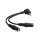 ROLINE 3,5mm Adapter 4polig (Mikrofon+Lautsprecher), schwarz, 15 cm
