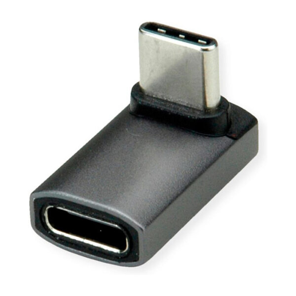 ROLINE USB4 Gen 3x2 Adapter Typ C ST/BU, Aluminium, 90, breit, silberfarben