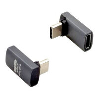 ROLINE USB4 Gen 3x2 Adapter Typ C ST/BU, Aluminium, 90, breit, silberfarben