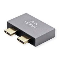 ROLINE USB 3.2 Gen 2 Adapter, 2x USB Typ C - 2x Typ A, ST/BU, silberfarben