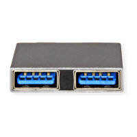 ROLINE USB 3.2 Gen 2 Adapter, 2x USB Typ C - 2x Typ A, ST/BU, silberfarben