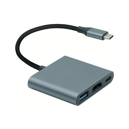 ROLINE Display Adapter USB Typ C - HDMI, USB 3.2 Gen 1 Typ A, Typ C PD