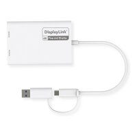 ROLINE Multi-DisplayLink Adapter USB Typ A+C - 2x DP, 4K