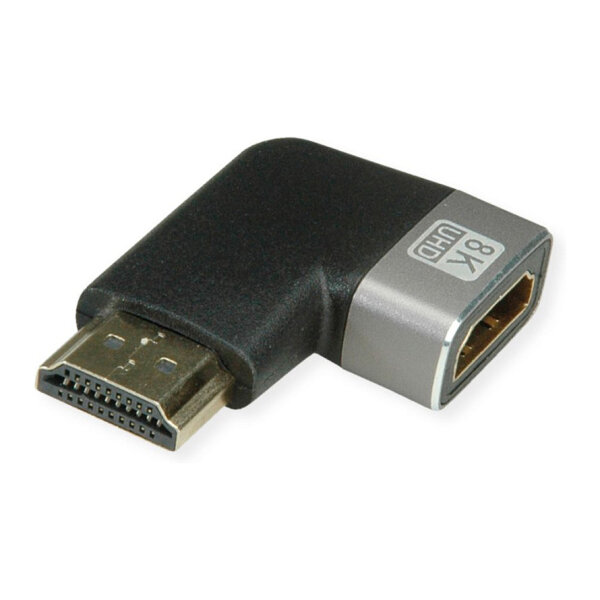 ROLINE 8K HDMI Adapter, HDMI ST/BU, 90 gewinkelt