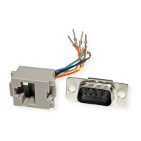 ROLINE DB9 Stecker-RJ45 Buchse 8P/8C 8Ltg., silberfarben