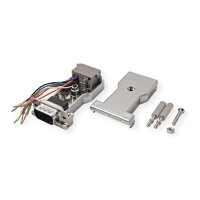 ROLINE DB9 Stecker-RJ45 Buchse 8P/8C 8Ltg., silberfarben