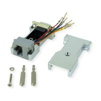 ROLINE DB9 Stecker-RJ45 Buchse 8P/8C 8Ltg., silberfarben