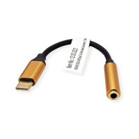 ROLINE GOLD Adapter USB Typ C - 3,5mm Audio, ST/BU, 0,13 m
