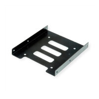 ROLINE Montageadapter, 3,5 Zoll Rahmen fr 1x 2.5 HDD/SSD, Metall, schwarz