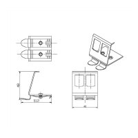 ROLINE Hutschienen-Adapter unbestckt, fr 2 Keystones