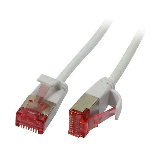 Synergy21 Patchkabel RJ45, CAT6 250Mhz, 0,15m weiss, U/FTP, slimline rund d=3,6mm,