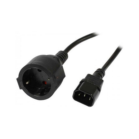 Synergy21 Netzkabel 230V Kaltgeräte C14(Stecker)->Schutzkontakt CEE7(Buchse), 1,8m, ,