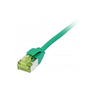 Synergy21 Patchkabel RJ45, CAT6A 500Mhz, 7,5m, grün, U/FTP, slimline rund d=3,8mm, TPE/LSZH(Superflex), AWG32, mit CAT7 Rohkabel,