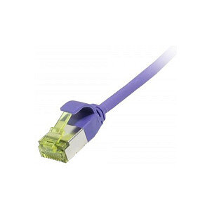 Synergy21 Patchkabel RJ45, CAT6A 500Mhz, 1,0m, lila, U/FTP, slimline rund d=3,8mm, TPE/LSZH(Superflex), AWG32, mit CAT7 Rohkabel,
