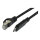 Synergy21 Kabel USB, C(St) => RJ45(St)_Netzwerkkarte, 3,0m, USB3.2 Type-C, schwarz(Textil), ,
