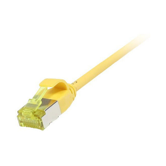 Synergy21 Patchkabel RJ45, CAT6A 500Mhz, 5m, gelb, U/FTP, slimline rund d=3,8mm, TPE/LSZH(Superflex), AWG32, mit CAT7 Rohkabel,
