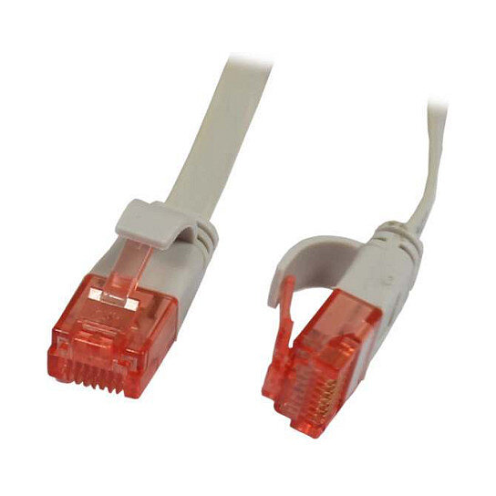 Synergy21 Patchkabel RJ45, CAT6 250Mhz, 0,5m grau, UTP(U/UTP), PVC, Flach