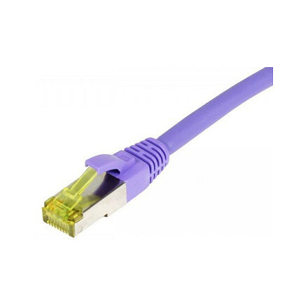 Synergy21 Patchkabel RJ45, CAT6A 500Mhz, 5m, lila, S-STP(S/FTP), TPE/LSZH(Ultraflex), AWG26, mit CAT7 Rohkabel,