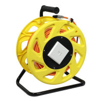 Synergy21 Kabeltrommel, CAT6A, 50m, CAT7A Rohkabel S-STP(S/FTP), mit 1x Buchse/Stecker RJ45(CAT6A), LSZH,